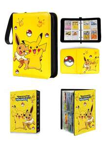 Pokemon Pikachu Card Album, Pocket Monster Pet Collector's Album Holds 400 Cards