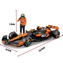 Burago 1:24  F1 Team MCL38(Miami GP) (#4 ) - Flat Black/Orange ('24) ('25 Std) Christmas Gifts - No. 4 - View 11