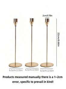 圣诞烛台套装，金色金属豪华烛台，家居/婚礼派对/浪漫晚餐装饰，房间装饰，家居装饰，礼品