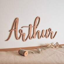 1/3pcs Customized Wooden Name Plate, Personalized Room Decor, Horizontal, No Feather, Customized Design, Indoor/Outdoor/Garden/Yard/Company Party Waterproof Wooden Name Tag, Wedding Gift, Bridal Shower Sign, Party Decoration, Traditional Style, Wall Mounted - Multicolor - View 21