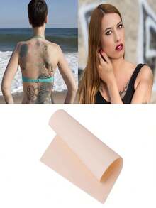 5/10pcs Blank Tattoo Practice Leather Pink Silicone Leather Pattern Embroidery Practice Leather Silicone Practice Leather Small Skin Color Practice Leather - Multicolor - View 2
