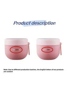 Kubek na jogurt owsiany, przenośny kubek na jogurt z pokrywką, łyżeczką i silikonowym uchwytem, kubek śniadaniowy, pojemnik na żywność, torba na lunch, torba na lunch w kształcie kubka na owsiankę, szczelny pojemnik na żywność, odpowiedni do domu, szkoły, biura, w podróży, na powrót do szkoły, na piknik na świeżym powietrzu, odpowiedni do owoców, deserów, jogurtu, sałatki, płatków śniadaniowych, mleka, zup itp.