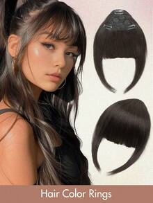 Clip-On Bangs, Real Human Hair, Invisible Bangs Extension, Adjustable For Women, Lightweight And Flowy, Seamless Everyday Wear - Multicolor - View 17