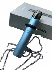 1pc Electronic Cigarette Stainless Steel Chain Lanyard Necklace With Silicone Hanging Ring Universal Anti Loss Protection Ring - Multicolor - View 8