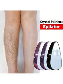 1个水滴水晶魔法无痛脱毛器，需用水，兼具去角质和脱毛功能，可水洗纳米脱毛器，物理脱毛，令肌肤光滑。