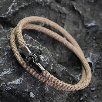 diffone سوار يدوي الصنع بتصميم بسيط من حبل ميلان قياس 4 ملم بسهولة, سوار مغناطيسي أسود للرجال والنساء، أفضل هدية للصديق المقرب