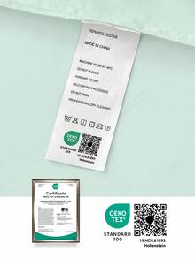 2/3件套纯色床笠套装，包含1个床笠+1/2个枕套、床垫保护套、床垫罩，9.84英寸/25厘米深口袋床笠，柔软透气，适用于单人床、双人床、大号床、特大号床，可机洗，通过Oeko-Tex认证，浅绿色 - 嫩綠色 - 查看 10