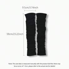 1 双加长足球/橄榄球护腿套，及膝压缩腿套，适合户外运动，手工褶皱