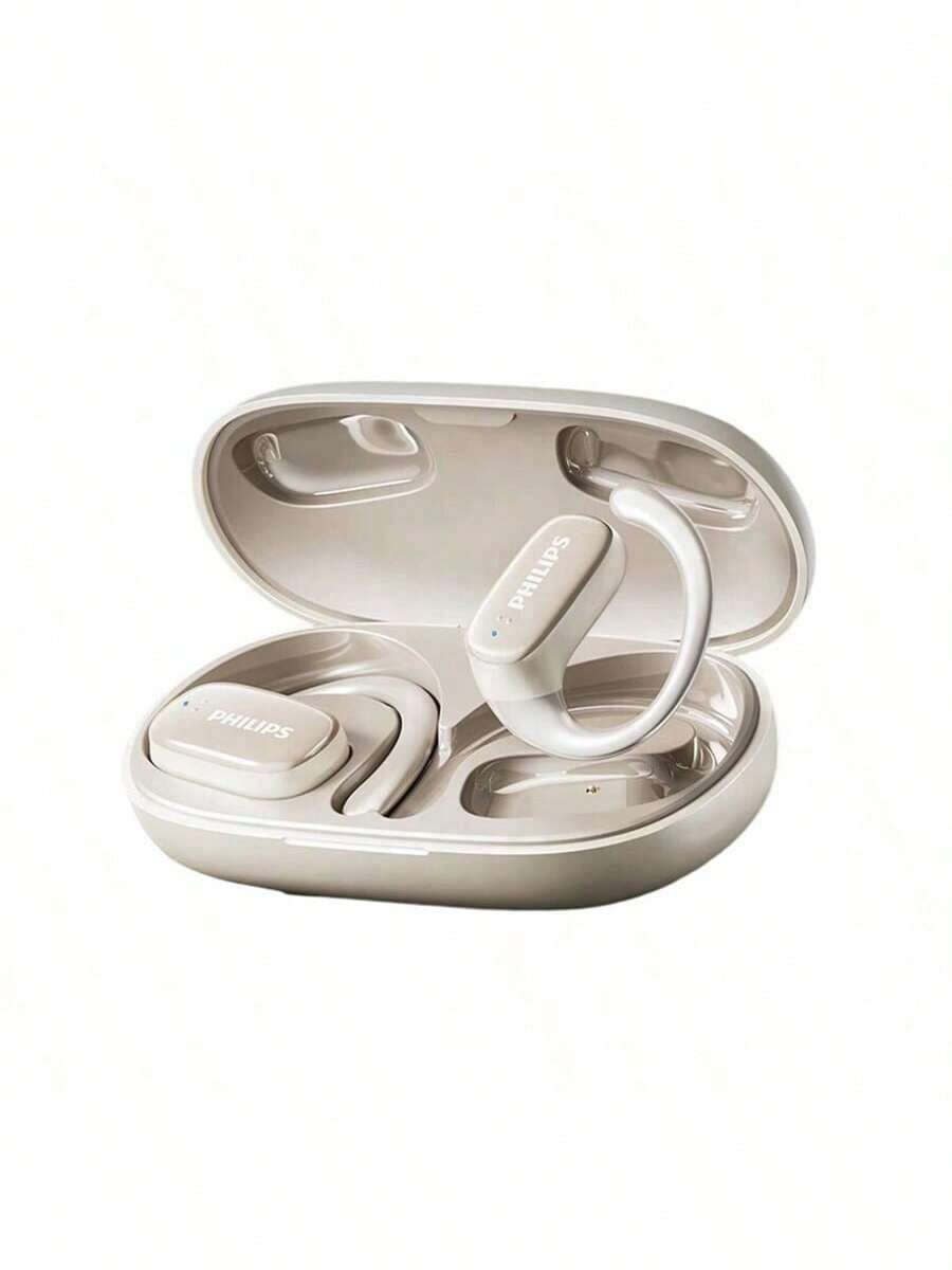 PHILIPS Auriculares Bluetooth TAT3708: Conexión Bluetooth estable, transmisión de audio sin pérdidas, cancelación de ruido con doble micrófono, calidad de llamada clara, adecuados para deportes y uso diario, color blanco hueso. - blanquecino - Ver 1