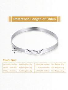 ORSA JEWELS 1 PC Genuine 925 Sterling Silver Chain Bracelet Unique 3mm Width Flat Snake Chain Women Hand Chain Gorgeous Jewelry For Birthday Party Christmas Gift