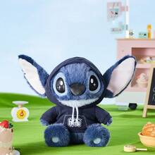 MINISO Disney Lilo & Stitch Collection 14'' Sitting Stitch Plush Toy - Soft Plush Toy Premium Quality Stuffed Animal Gift For Kids, Boys, Girls, Adults & Disney Fans(Hoodie Styles) - Navy Blue - View 1
