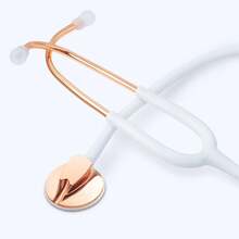 Estetoscopio médico profesional para cardiología (corazón, pulmones y cardiología). Estetoscopio de una sola campana para estudiantes de enfermería y veterinarios. - Blanco - Ver 7