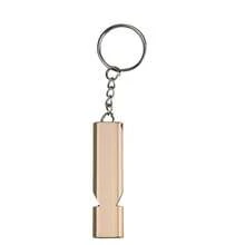 Flat Aluminum Alloy Dual Frequency Survival Whistle Double Tube Outdoor Survival Survival Whistle Equipment Equipped EDC Tool - Multicolor - View 10