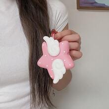 Angel Wings & Pink Star Design Protective Case Compatible With Apple 3rd/4th Generation Bluetooth Wireless Earphones - Pink - View 6