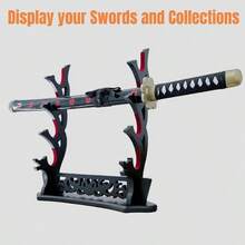 Sword Stand Hollow Pattern Sword Rack, Katana Stand Wands Display Stand, Samurai Sword Stand Holder 2 - Tier - Đệm 4 tầng - Xem 7