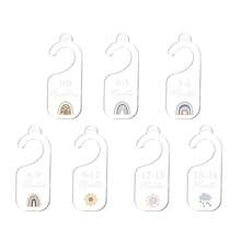 7 ngăn tủ quần áo bằng acrylic trong suốt dùng để đựng quần áo trẻ em, các mốc phát triển & sắp xếp tủ quần áo, đồ trang trí gia đình, quà tặng tiệc mừng em bé, quà tặng lễ Phục sinh cho bé gái/bé trai - trắng - Xem 13