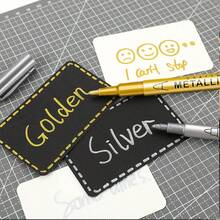 1支/2支/4支装金/银色工艺签名笔、油漆笔、DIY手绘涂鸦笔、签名笔、马克笔，适用于玻璃瓶、酒杯、婚礼签名、木材、金属及各种材质。