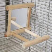 Wooden Bird Swing - Interactive Perch Suitable For Small Parrots, Cockatiel, Budgie, African Grey, Cockatoo And Lovebirds - Sturdy And Durable Cage Accessory, Stable Base, Promotes Bird Intelligence And Physical Activity - Multicolor - View 9