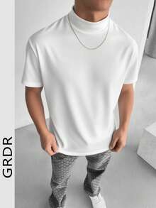 GRDR قميص تي شيرت رجالي صيفي خفيف الوزن بياقة مزيفة وأكمام قصيرة، مناسب للارتداء الكاجوال في الخارج