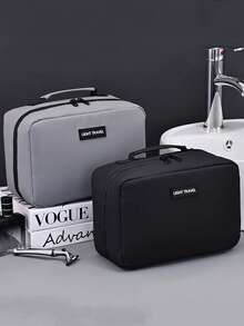 1pc Men's Waterproof Toiletry Bag, Wet & Dry Separation, Portable Travel Cosmetic Organizer - Multicolor - View 4