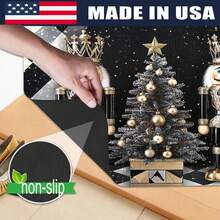 1 Pcs Christmas Custom Door Mat, Personalized Mat, Outdoor Or Indoor, Floor Entry Mat, Doormat, Holiday, Preppy, Black White Checker, Nutcrackers  24x16 Inch Abstract Art Mat, Creative Touch For Walls & Floors - A - Xem 6