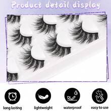 10 Pairs Of Natural Full False Eyelashes,Fluffy Slim,4-16mm, For Everyday Use Manga Eyelashes, Travel Essentials - Spiky Manga Lashes - View 8