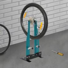 WOBENFOG Wheel Truing Stand, 27.5-29 Inch Wheel Tire Truing Stand Tabletoptire Rims Repair Tool, Bicycle Wheels Maintenance Instrumentation For Folding Bikes, Road Bikes, Mountain Bikes, E-Bikes, City Bikes - Blue + Black - View 2