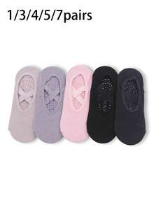 1/3/4/5/7 أزواج جوارب يوغا وبيلاتس للنساء، جوارب مانعة للانزلاق، جوارب طبية محايدة، دعم الكاحل، جوارب رياضية ماصة للصدمات