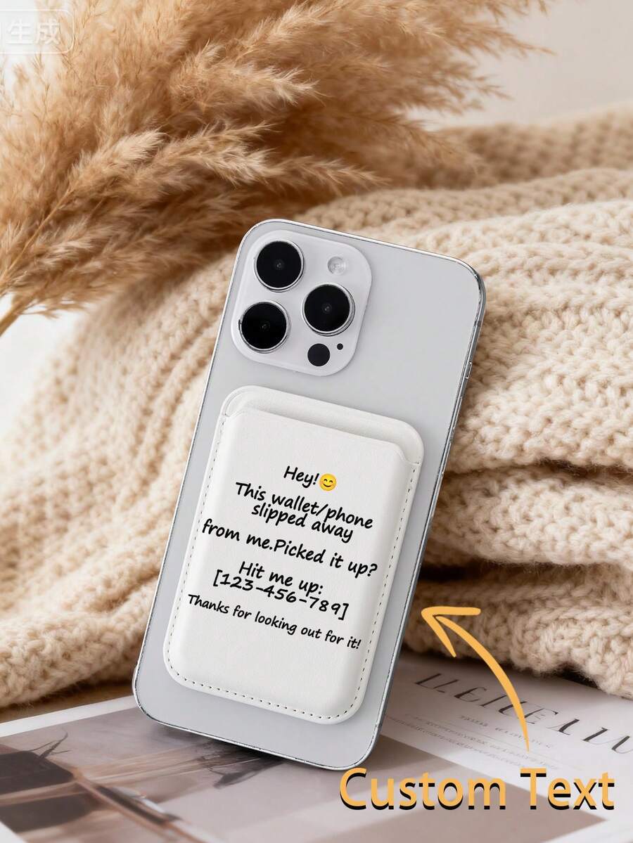 Custom Magnetic Wallet Card Holder,Customized Text Anti-Lost Phone Wallet Compatible With Iphone 14 Pro Max 13 12 11 Card Clip Phone Case,Credit Card Holder For Phone Case,Credit Cards, Transit Cards, State ID Cards, Season Picks,Cell Phones & Accessories,Father's Day Gift, Gift For Mom/Dad, Gift For Him/Boyfriend/Husband, Gift For Her/Girlfriend/Wife Birthday Graduation,Xmas Decoration - Multicolor - View 1