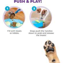 Nina Ottosson Paw N' Play Interactive Dog Treat Puzzle, Level 2 Intermediate Dog Enricent Dog Toy, Blue, Small,30796197 - 藍色 - 查看 6