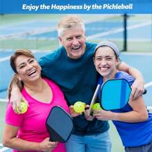 6pcs Pickleball Set, Indoor & Outdoor Golf Hollow Balls, High Elastic PE Floating Hollow Balls, Hard PE Plastic Floor Curling Balls, Sports Racket Game