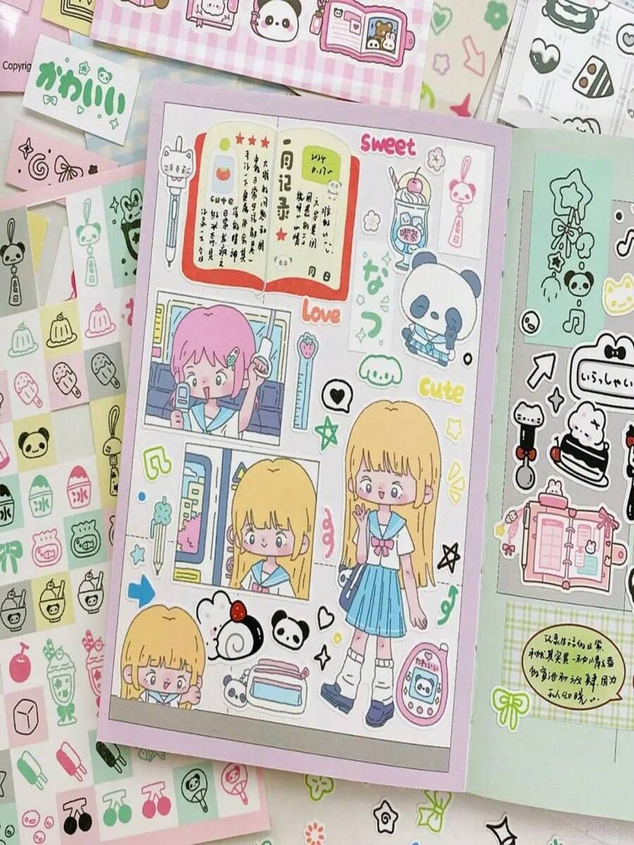 Cute Bears Dessert Food 3D Puffy Stickers Adhesive Sticker DIY Diary Stationery Sticker Gift School Office Supplies,Decorations - Gifts. Choices For Home Room Decoration, Party Decoration, Birthday Gifts, And Various Festival Gifts, Fashionable. Fashion Items. - Multicolor - View 1