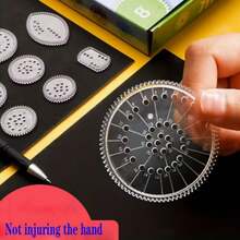 22pcs/Set Multi-Function Ruler, Transparent Magic Template, Create Stunning Spiral Patterns, Draw Various Designs You Want, Creative Drawing Template Ruler, Multi-Purpose Geometric Drawing Ruler, Magical Drawing Kit - Multicolor - View 4