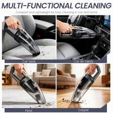 SUPERLEX 2000mAh Portable Handheld Vacuum Cleaner, Strong Suction USB Rechargeable Mini Vacuum Cleaner With Multiple Accessories, Suitable For Car, Home, Office And Crevices - Grey - View 3