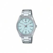 Casio 卡西欧男士正装腕表，44.2毫米蓝色表盘，离子镀不锈钢表带，折叠表扣，石英模拟机芯，矿物玻璃表镜，商务风格 MTP-1302DA-2A2V - 均碼 - 查看 2