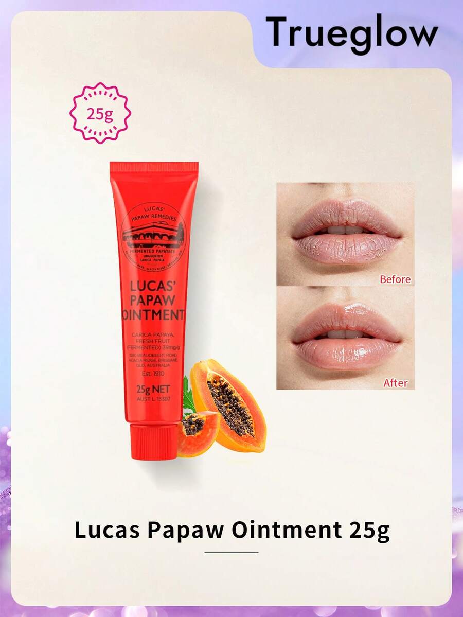 Lucas Papaw 卢卡斯木瓜膏 25克，保湿滋润，抗干燥，唇部干裂修复油，婴儿专用润唇膏，护肤，秋冬季适用 - 25克 - 查看 1