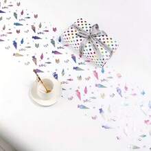 1 rouleau Chemin de table en bonbon de carotte coloré, chemin de table de fête brillant avec impression de lettres colorées, convient pour l'anniversaire, la fête à thème, Pâques, la remise des diplômes, la rentrée scolaire. Décoration de table élégante et mignonne en iridescent, emballage cadeau en tulle