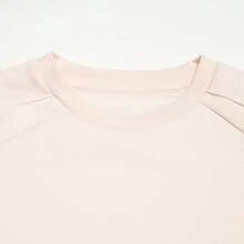 Adidas 春秋季女童休闲舒适长袖保暖圆领卫衣连衣裙，IT4838 - 肉粉紅色 - 查看 3