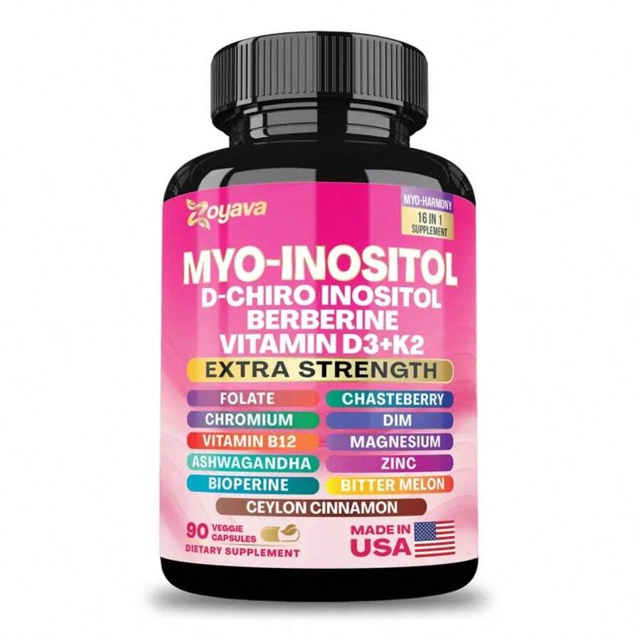 Hormones & CycleSupport -Women's All-In-One Supplement.With Myo-Inositol, D-Chiro Lnositol & 13+ ExtraStrength Ingredients-90 Vegan Capsules -MADE IN USA - 其他 - 查看 1