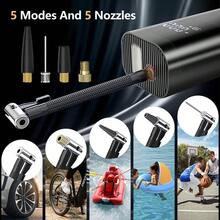 便携式智能气泵，轮胎充气泵。20秒快速充气。配备数字压力表和LED显示屏，内置照明（3种照明模式）。压力单位可切换。适用于汽车、自行车、摩托车、运动球类等。应急气泵 | 户外充气设备。 - 黑色 - 查看 6