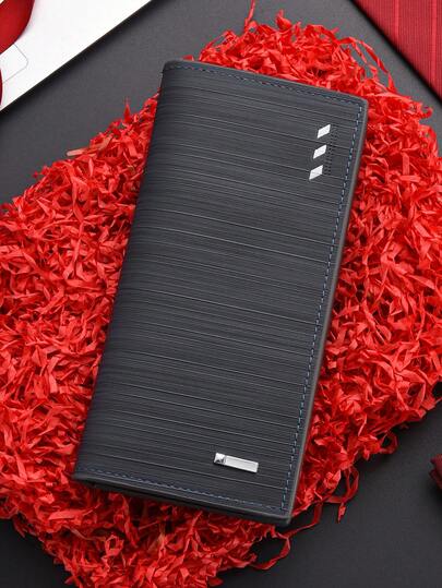 男士新奇钱包，长款对折钱包，PU材质卡包零钱包，多卡位旅行证件夹，时尚长款钱包，男女通用，圣诞节情侣礼物