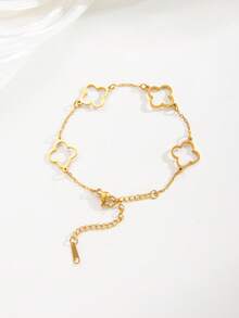 Bộ 3 vòng tay thép không gỉ sang trọng, khảm đá giả - Thiết kế chuỗi liên kết thanh lịch, Khóa có thể điều chỉnh, Bề mặt mạ vàng 18K, Thích hợp để đeo hàng ngày và làm phụ kiện dự tiệc, Trang sức dự tiệc | Vòng tay thanh lịch | Khóa có thể điều chỉnh - Ngôi sao - Xem 9