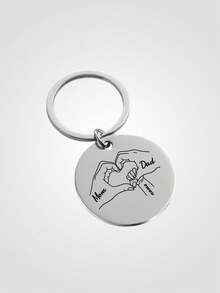 Ayotu Llaveros personalizables, llaveros personalizados para padres de la mano, se pueden personalizar con 1-6 nombres, convirtiéndolos en un regalo perfecto para nuevos padres. El mejor regalo de llavero estilo papá, adecuado como accesorio de llavero. Organizador de viaje - Multicolor - Ver 17