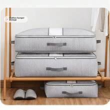 大容量被子、毯子、衣物收纳袋，适合冬、秋、夏、春四季衣物收纳，加厚扁平家用收纳袋，防尘整理袋，多功能家居收纳整理用品