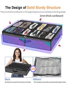 [US-Based Shipping]Non-Woven Fabric Bed-Under Quilt Storage Bag, Wardrobe Dustproof And Moisture-Proof Organization Bag, Foldable Storage Box, Under-Bed Shoe Storage Bag, Wardrobe Organizer With Transparent Window And Sturdy Handles, Foldable Bedroom Closet Storage Box, Foldable Gray Non-Woven Fabric Shoe Box With Transparent Lid - Dustproof And Moisture-Proof Under-Bed Storage Box, Multi-Compartment Design Ideal For Sneakers And Casual Shoes, Convenient Handles, Shoe Organizer Rack, Shoe Storage Rack, Shoe Organizer, Shoe Rack, Shoe Storage Box,  Shoe Rack Organizer, Shoe Storage And Organization, Shoe Rack Storage, Shoe Storage Rack, Shoe Organizer, Shoe Storage And Organization, Shoe Box Storage, Under-Bed Storage, Space-Saving Shoe Storage, Storage And Organization, Shoe Box Storage Box, Wardrobe Space Saver, Multi-Compartment Storage Box, Foldable Shoe Cabinet, Under-Bed Storage Box, Minimalist Storage Design, Rectangular Storage Box, Sturdy Handles, Non-Woven Fabric Box - 彩色 - 查看 11