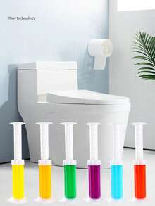 1支花香型厕所清洁凝胶 - 空气清新剂和厕所清洁剂 - 可补充装厕所清洁棒，适用于家庭和学校浴室装饰，秋季装饰