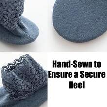 Calcetines Cálidos de Moda, Calcetines Cálidos con Volantes para Otoño e Invierno, Ajuste Cómodo y Transpirable para Mujeres, para Uso en Casa y en el Suelo - Verde - Ver 5