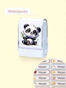 1枚印章+100张姓名贴纸 - 防水定制姓名印章，可用于服装，个性化姓名印章，手写签名印章，个性化服装印章，DIY定制卡通自来墨姓名印章，商务文具礼品，斋月氛围 - 風格A - 查看 18