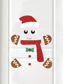 一套可爱的毛毡圣诞老人、雪人、驯鹿卡通门窗贴纸，可移除雪人贴花，生日、毕业、家居装饰、圣诞装饰、房间装饰、冬季圣诞装饰、圣诞家居礼物、圣诞装饰的最佳礼物