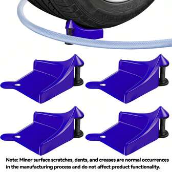 4pcs Car Hose Guide, Tire Hose Roller For Car Washing, Precise Tire Hose Guiding Device, Prevent High Pressure Washing Hose From Getting Stuck Under Wheels, Plastic Car Washing Tool To Avoid Tangling